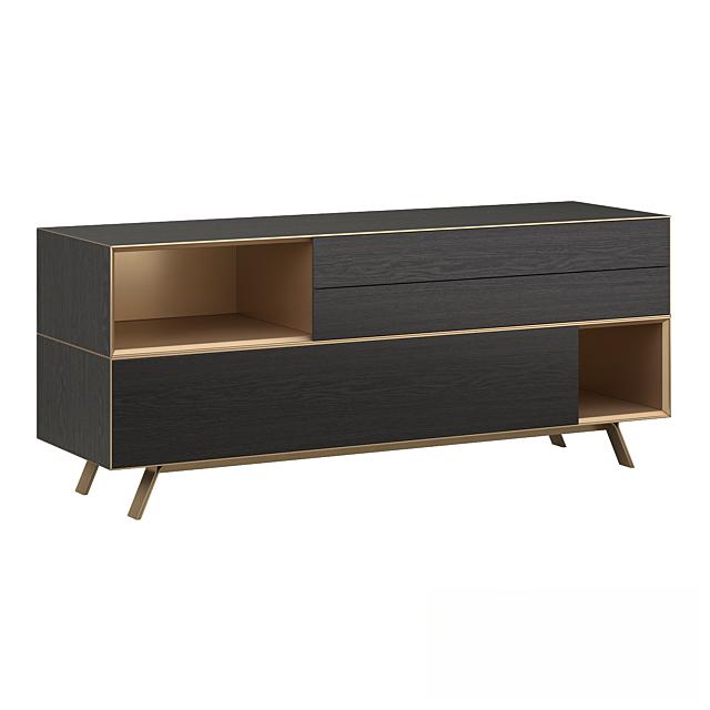 Black Gold Modern TV Stand TVcabinet