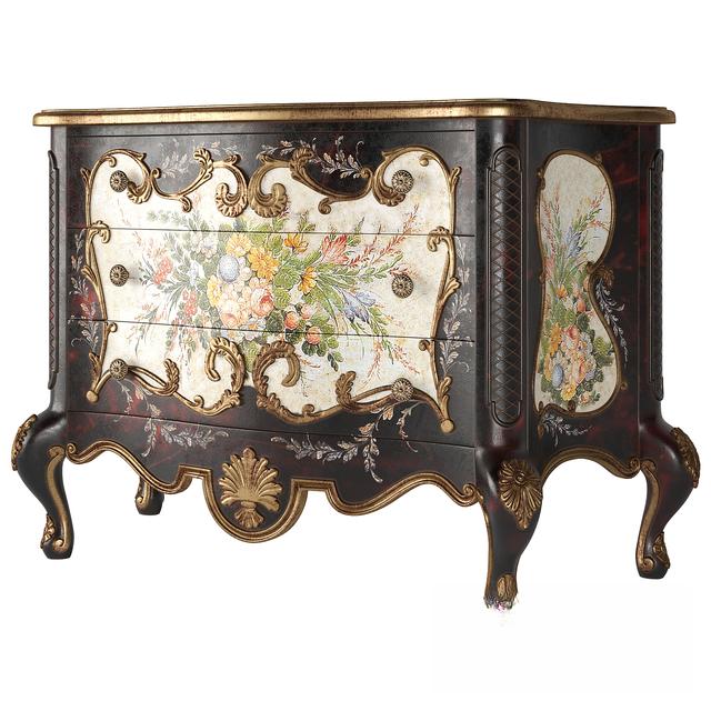Floral Patterned Classic Chest TVcabinet
