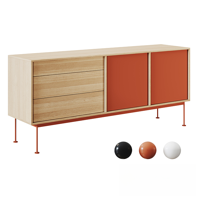 Wooden Orange Modern Cabinet TVcabinet