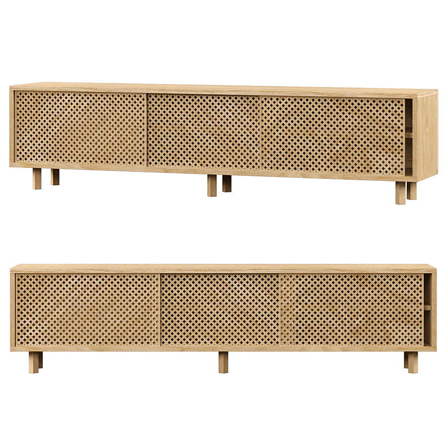 Wooden lattice Sideboard TVcabinet