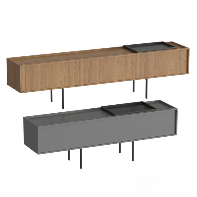 Wooden Gray Modern TV Stand TVcabinet