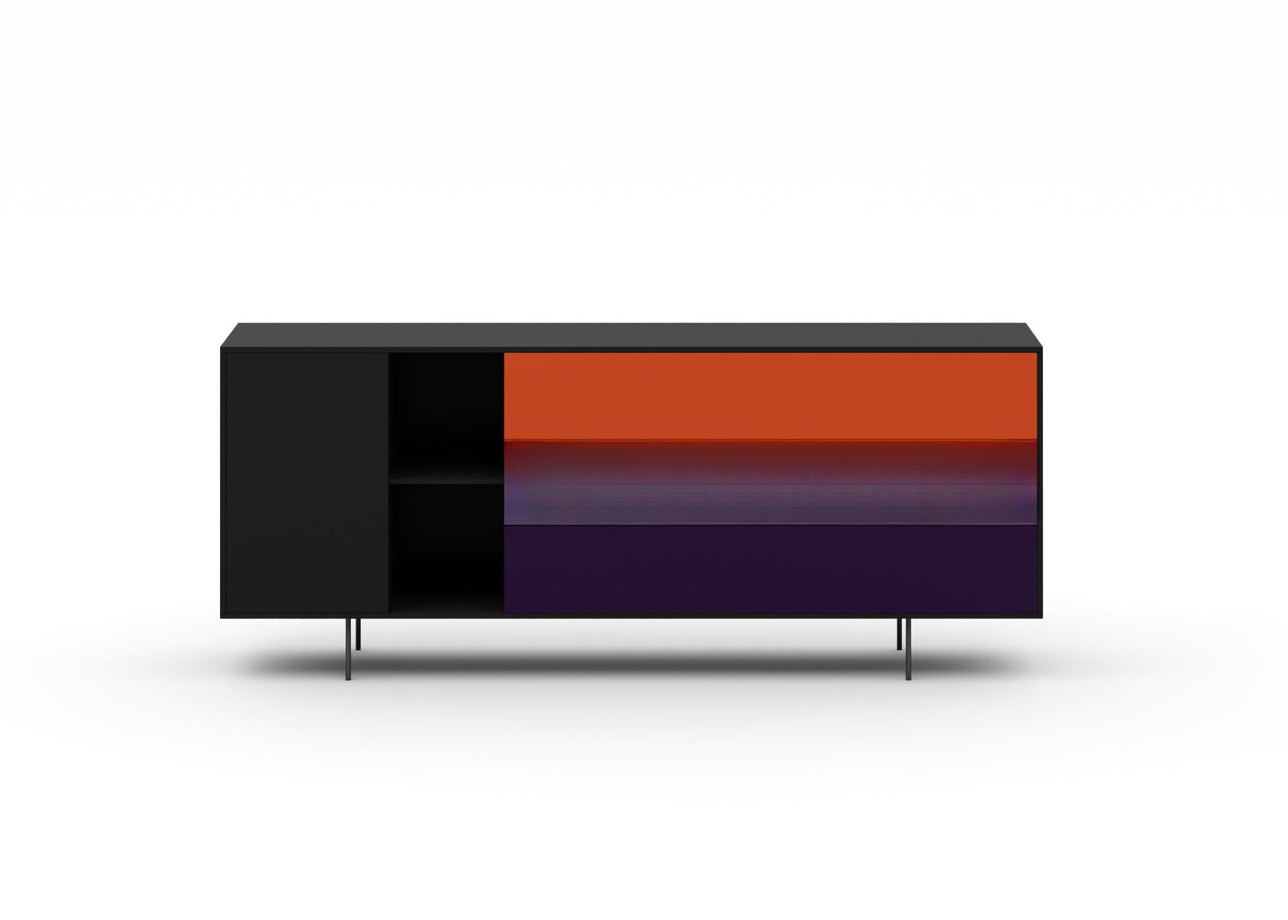 BlackOrangePurpleModern TVcabinet