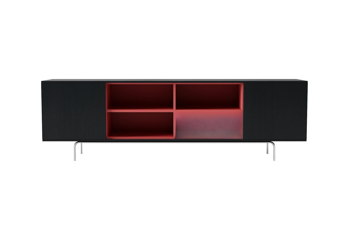 BlackRedModernSideboard TVcabinet