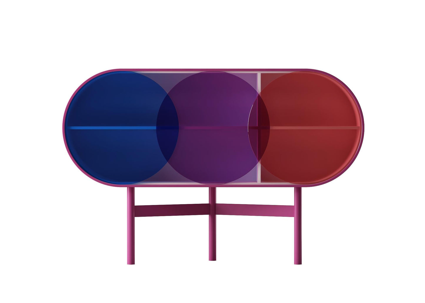 Colorful Oval Table TVcabinet