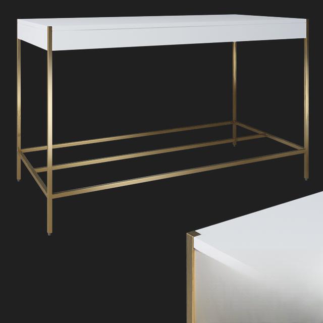 White Gold Console Table TVcabinet
