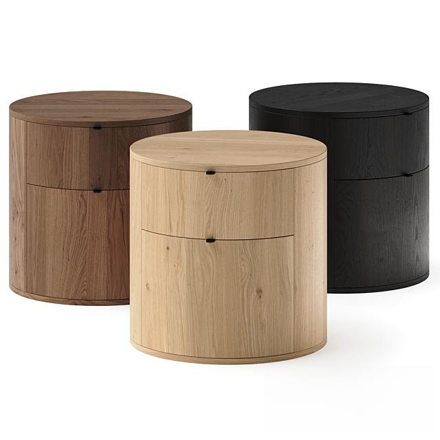 Round Wooden Side Table bedsidetable