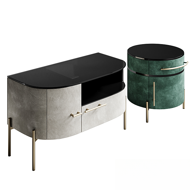 Modern Gray Green Cabinet bedsidetable