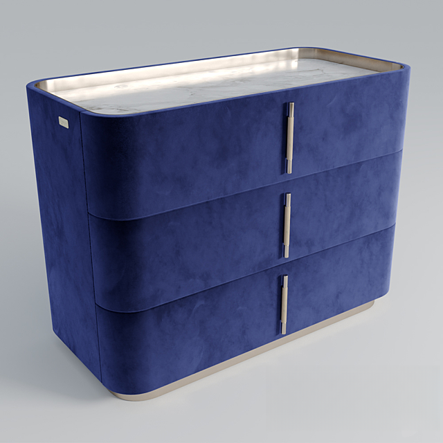 Blue Modern Chest bedsidetable