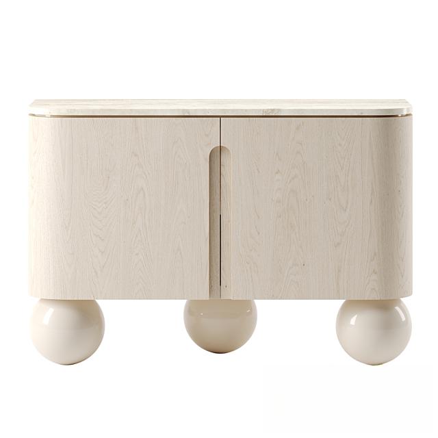 Minimalist Round Legs Cabinet bedsidetable