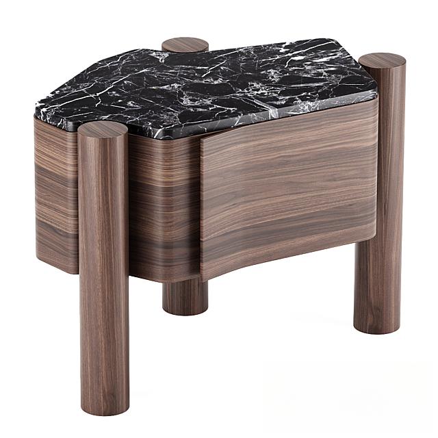 Marble Wood Modern bedsidetable