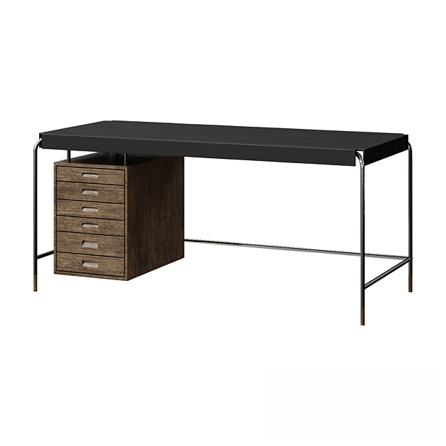 Black Metal Wood Desk dresser
