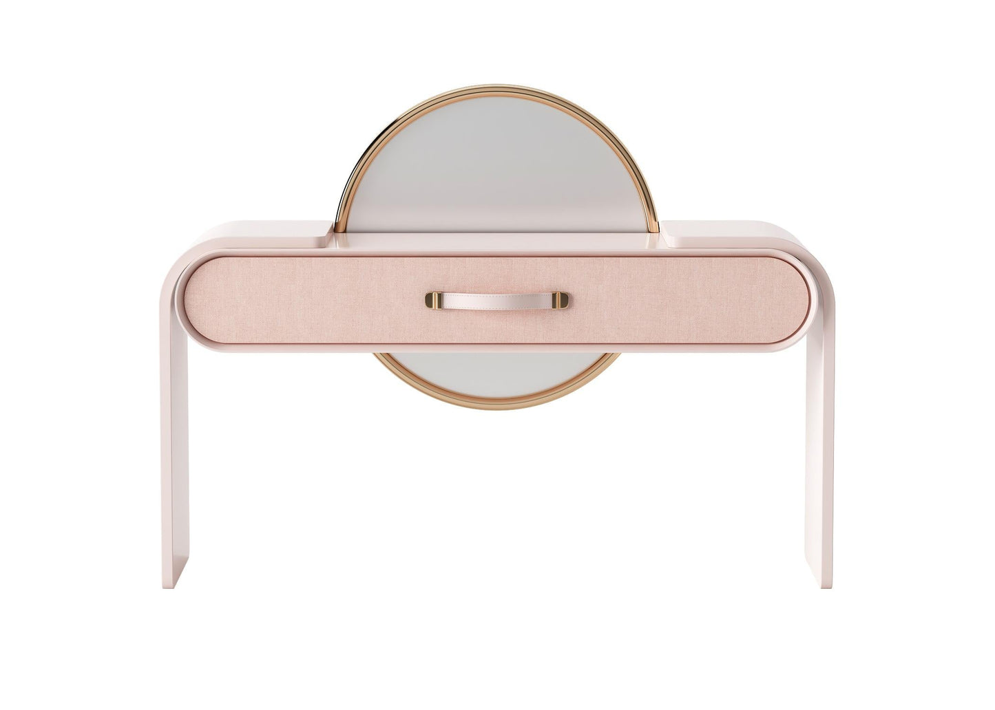 Round Mirror Vanity dresser