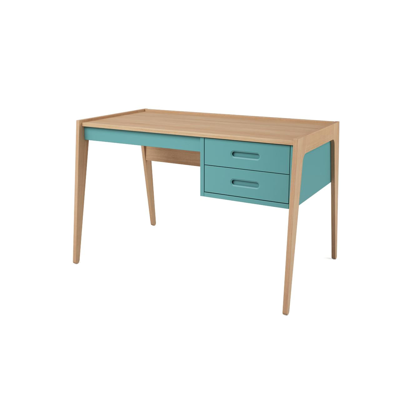 Light Wood Blue Desk