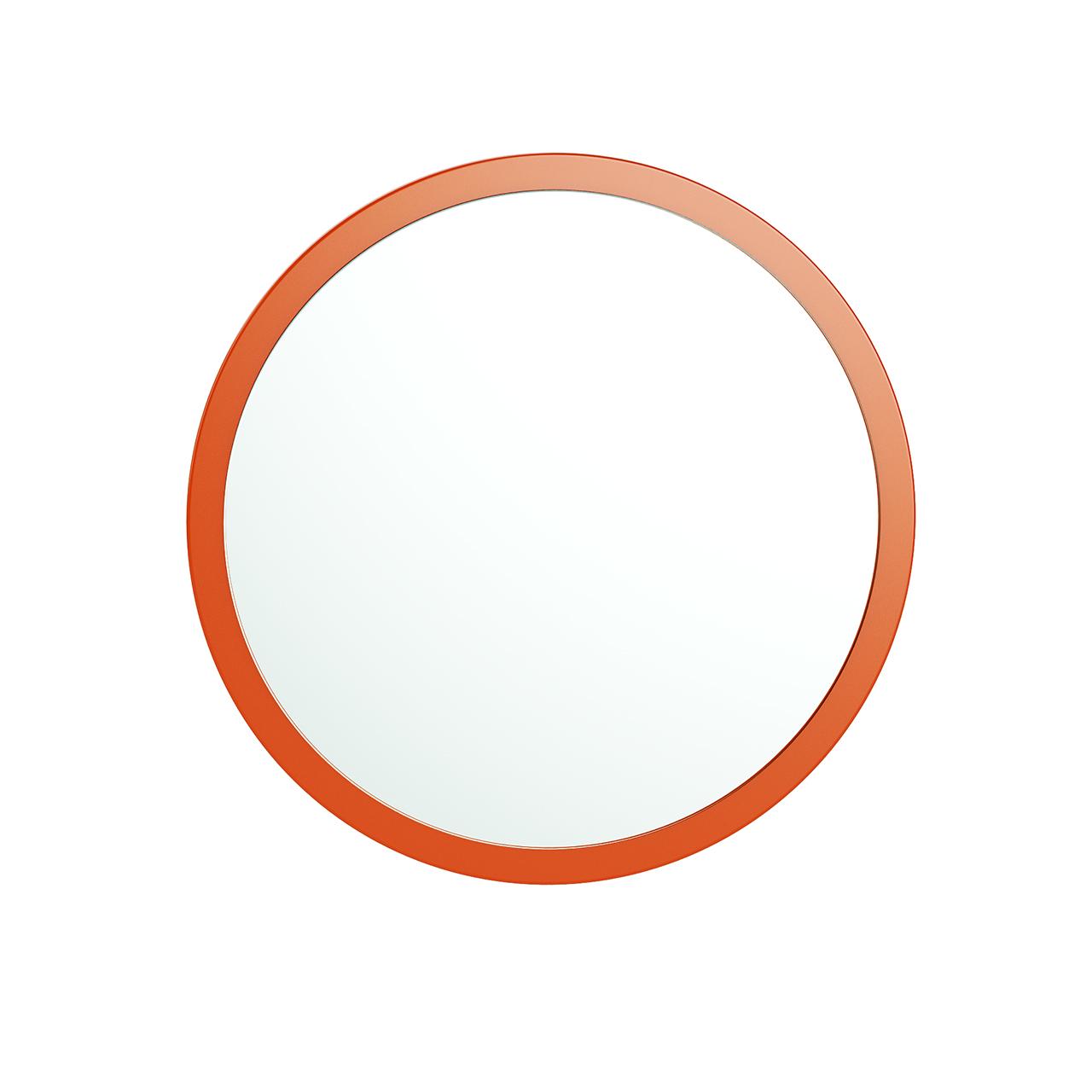 Round Orange Mirror