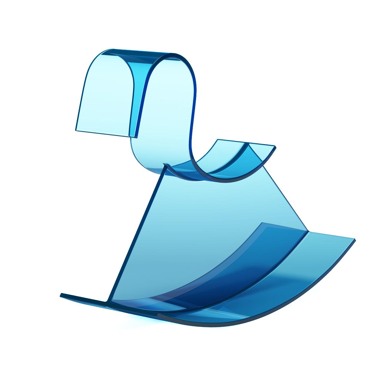 Blue Transparent Modern Chair