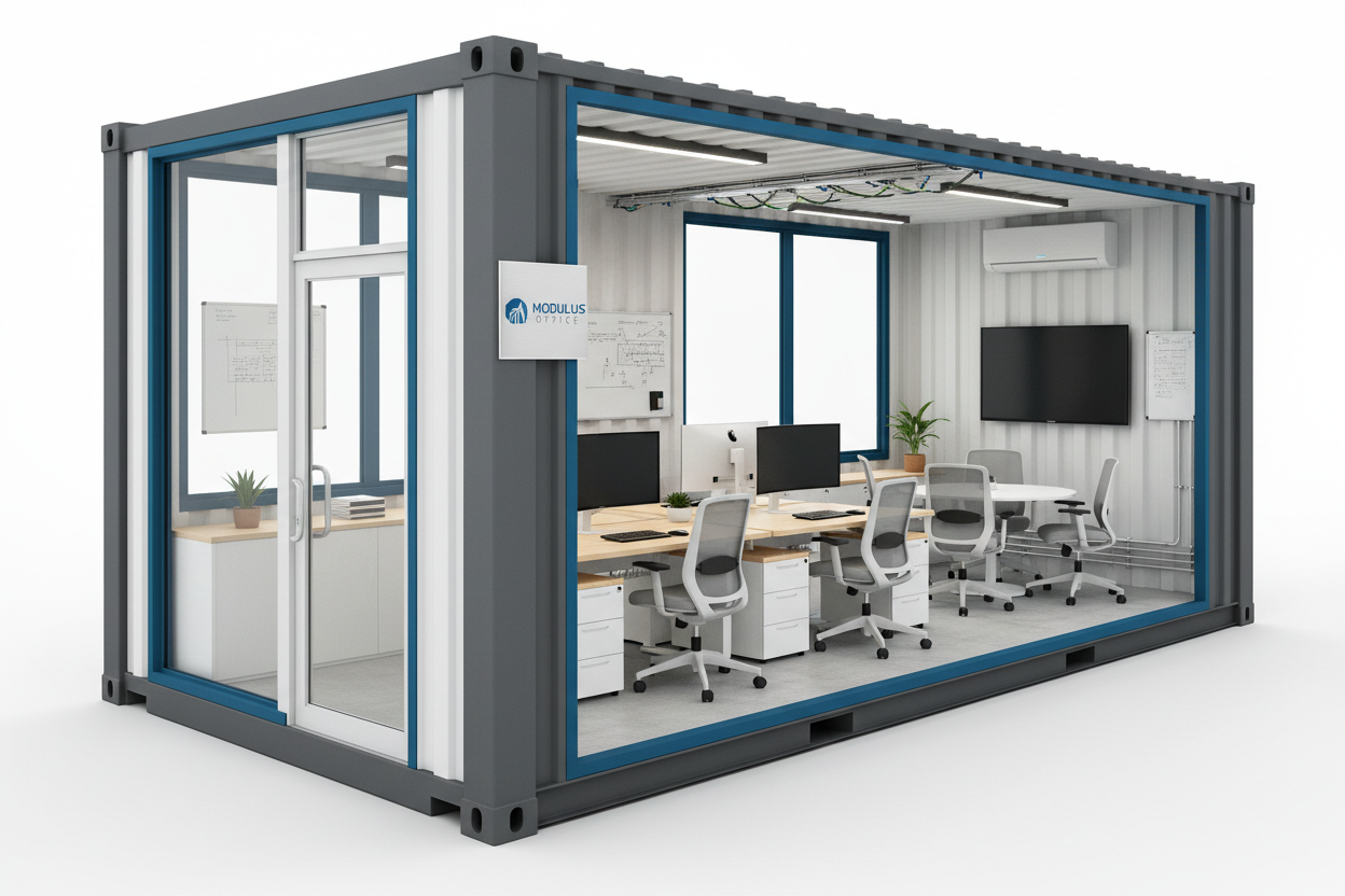 Container Office 3D Rendering