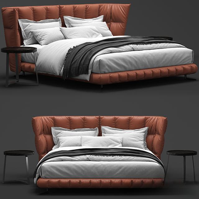 Leather Bed Modern bed