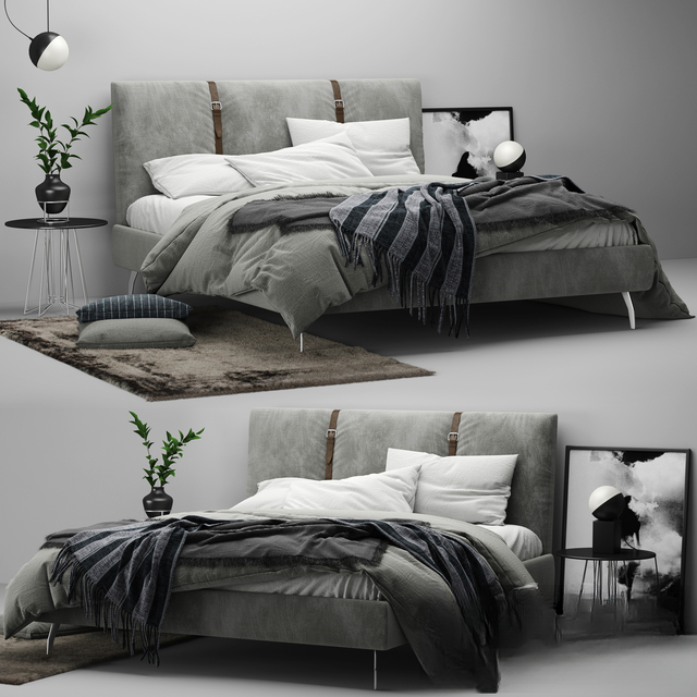 Grey Modern Bed bed