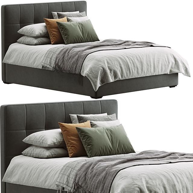 Grey Upholstered Bed bed