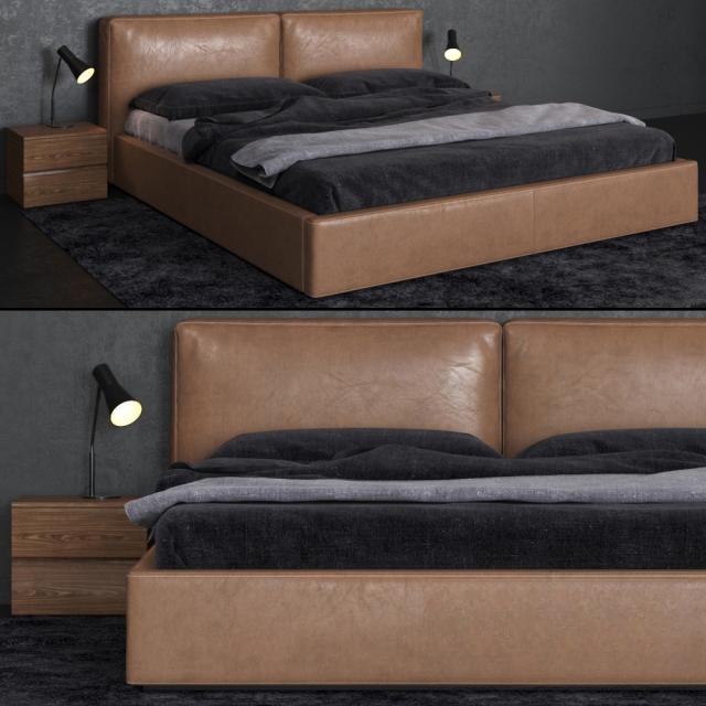 Leather Bed Modern bed