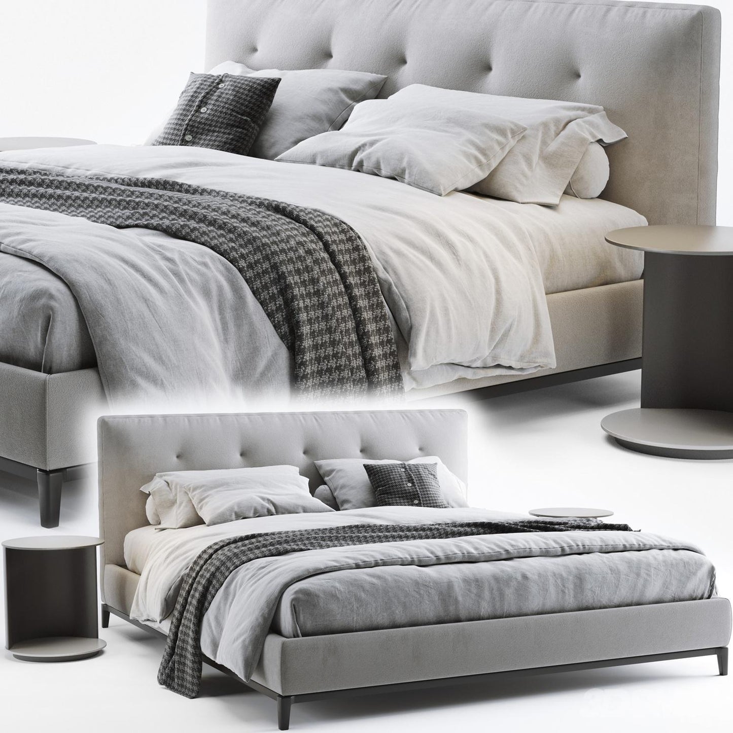 Modern Grey Bed bed