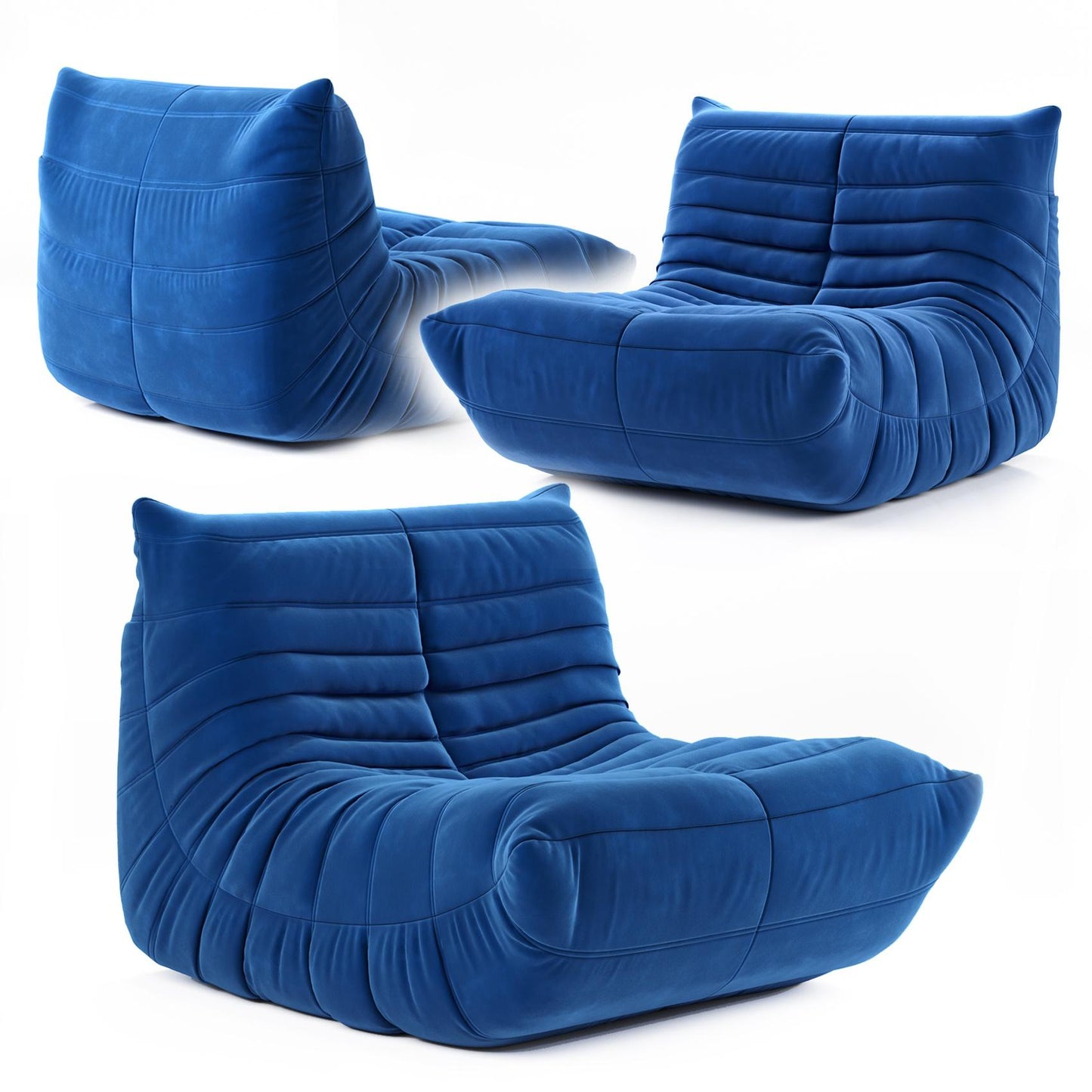 Blue Striped Modern Sofa sofa