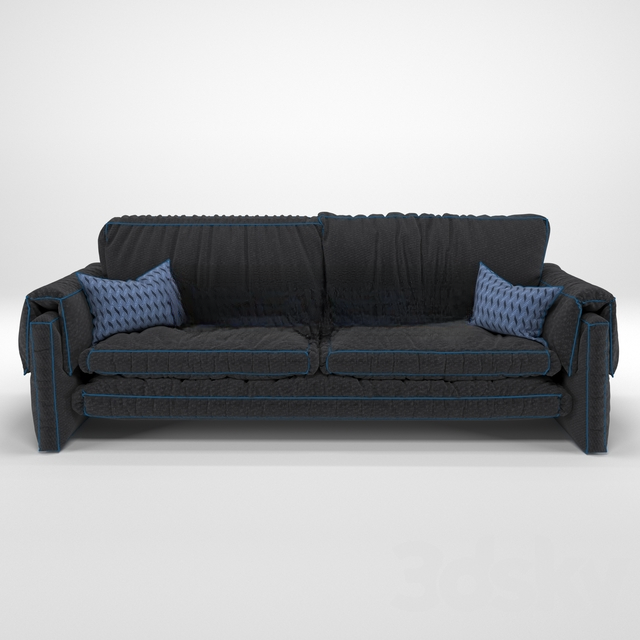 Black and Blue Sofa sofa