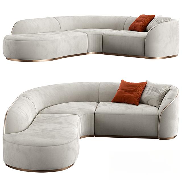 Curved Velvet Sofa sofa
