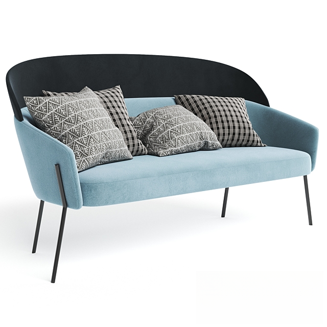 LightBlueModernLoveseat sofa