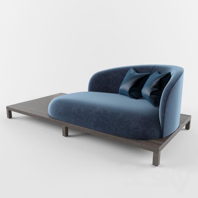 Blue Velvet Modern sofa