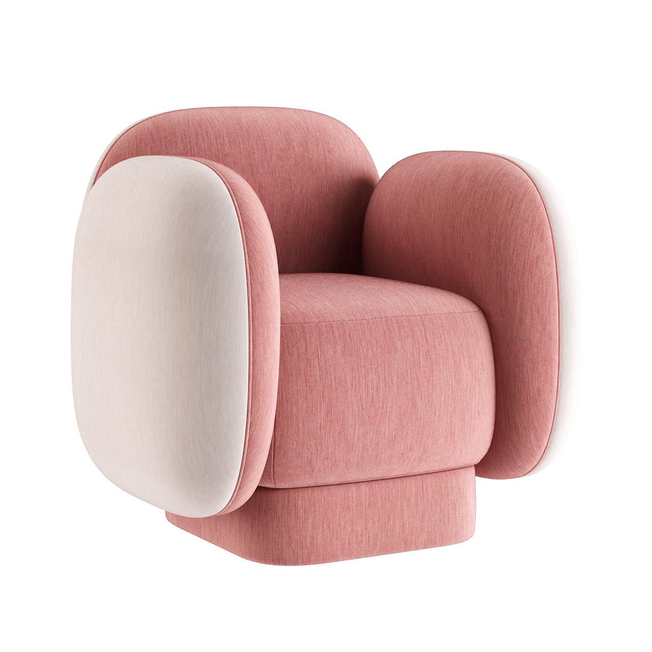 PinkandWhiteModernChair sofa