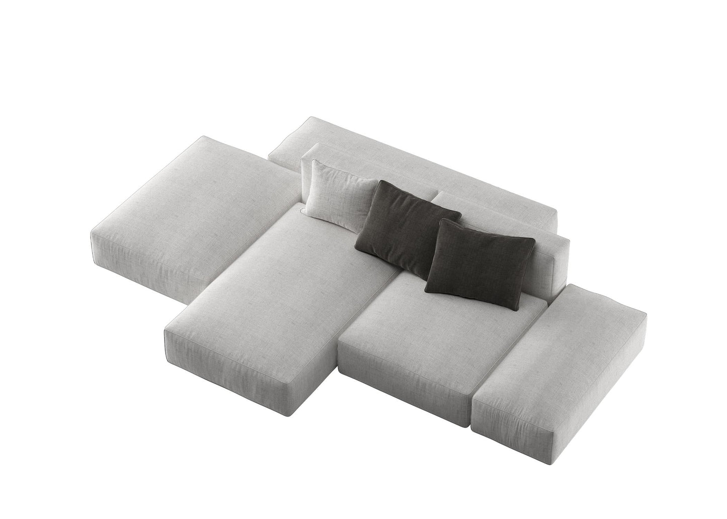 GreyModularSectional sofa