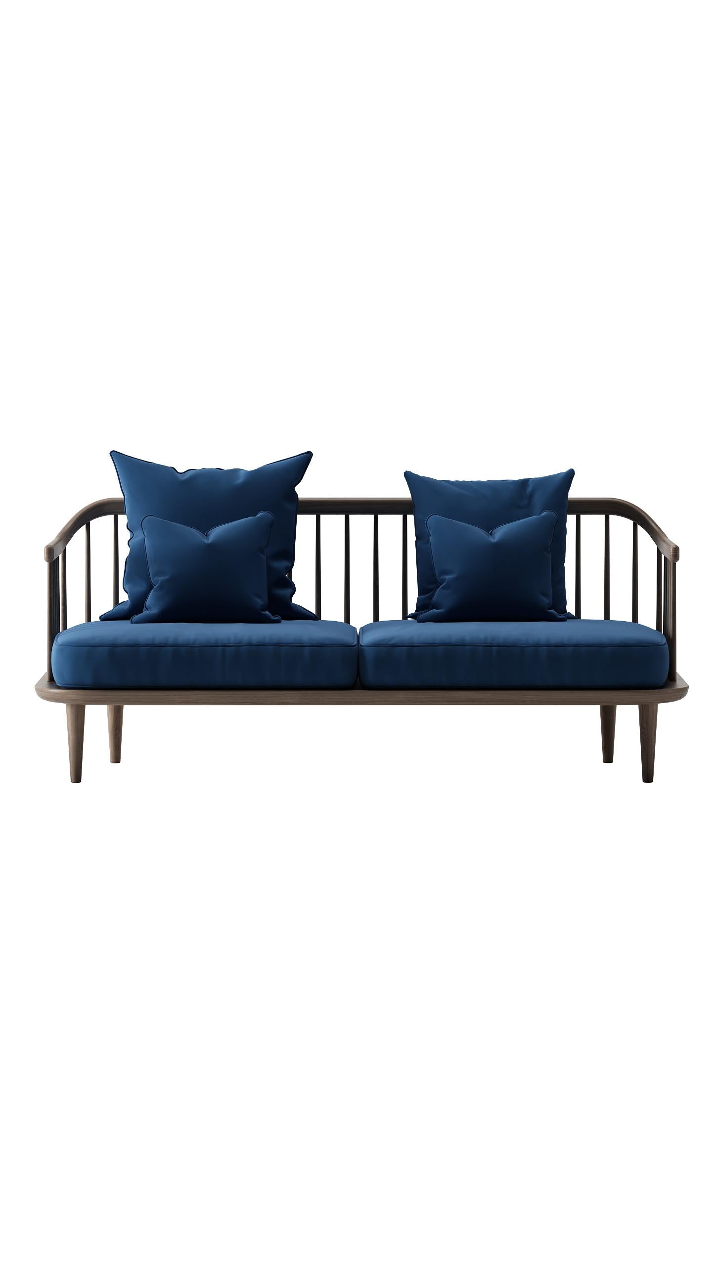 Blue Cushion Metal Sofa sofa