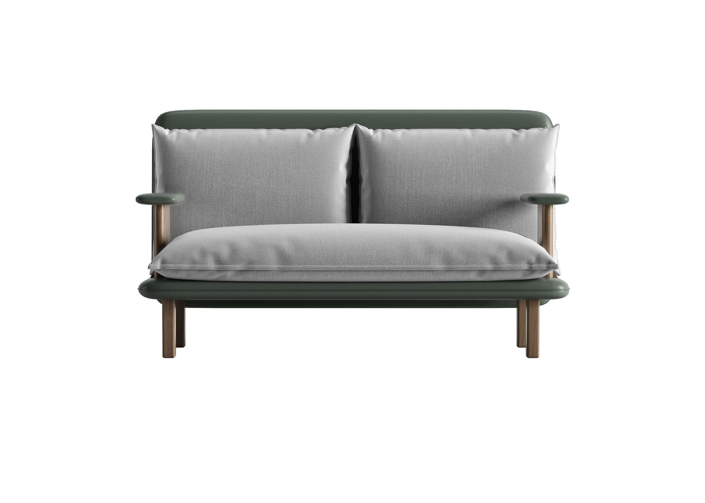 Grey Green Modern Loveseat sofa