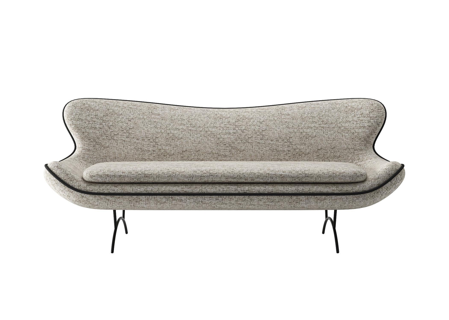 Curved Gray Sofa sofa
