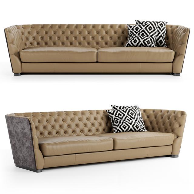 Buttoned Leather Sofa sofa