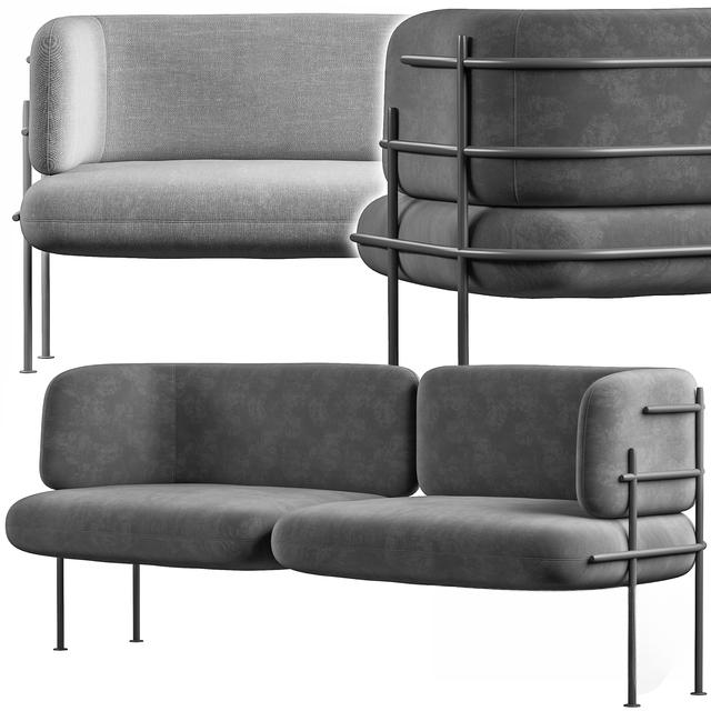 Grey Metal Modern Sofa sofa