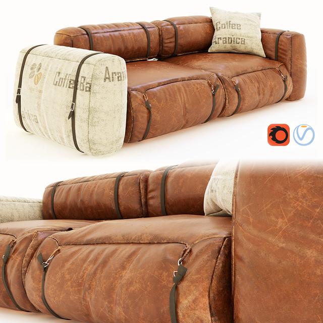 Leather Sofa Multifunctional sofa