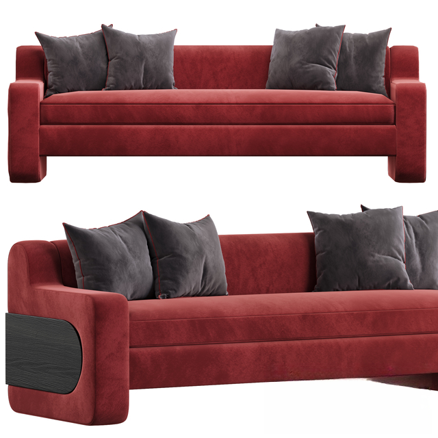 Red Grey Sofa sofa