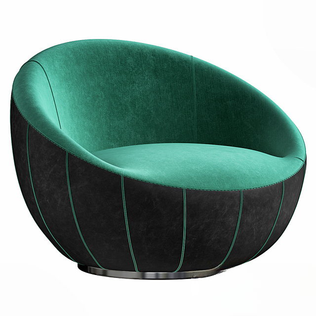 Green Black Modern singlesofa
