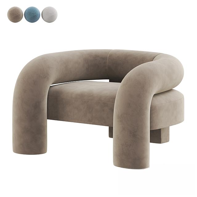 Curved Shape Modern singlesofa