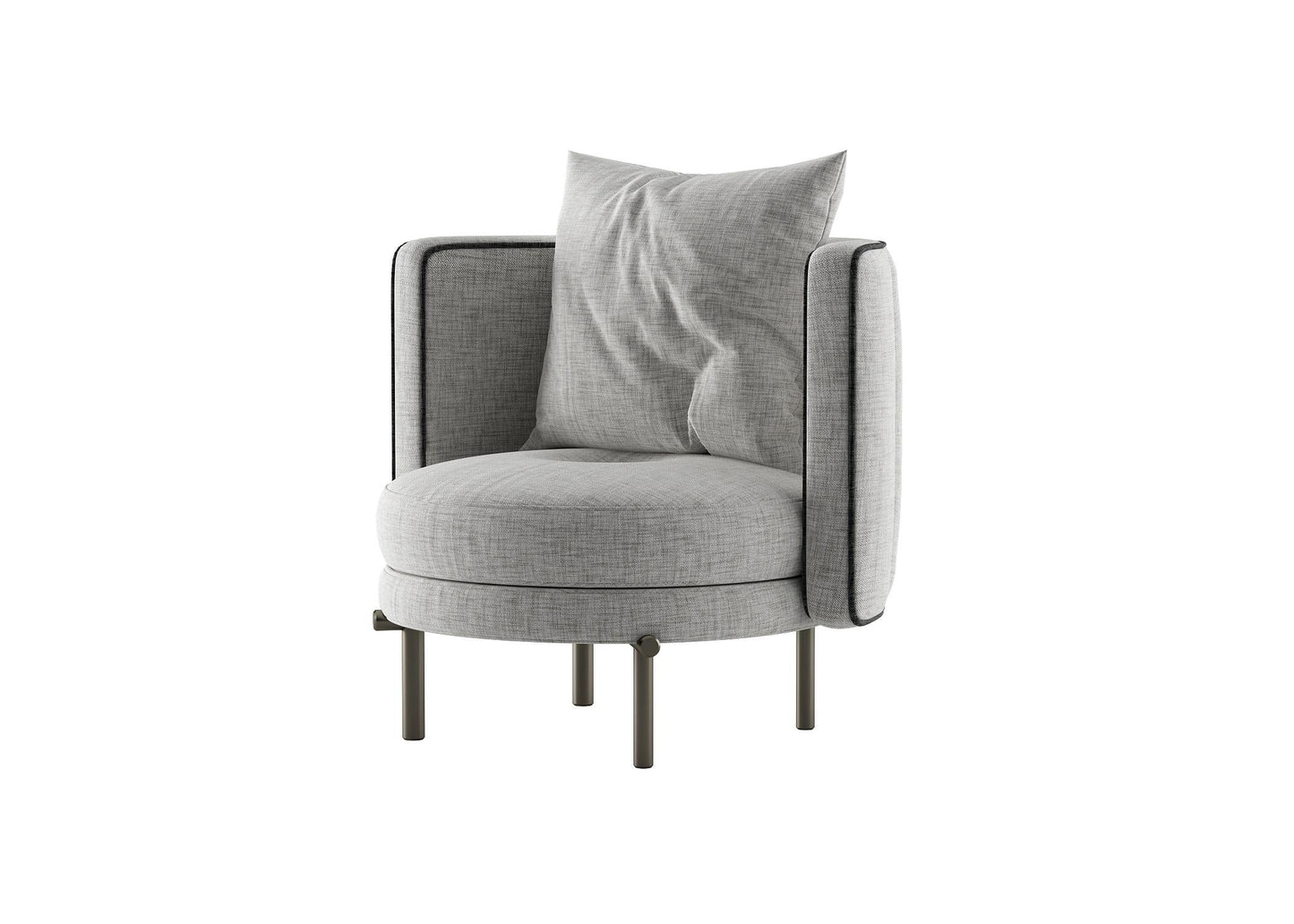 Grey Round Chair singlesofa