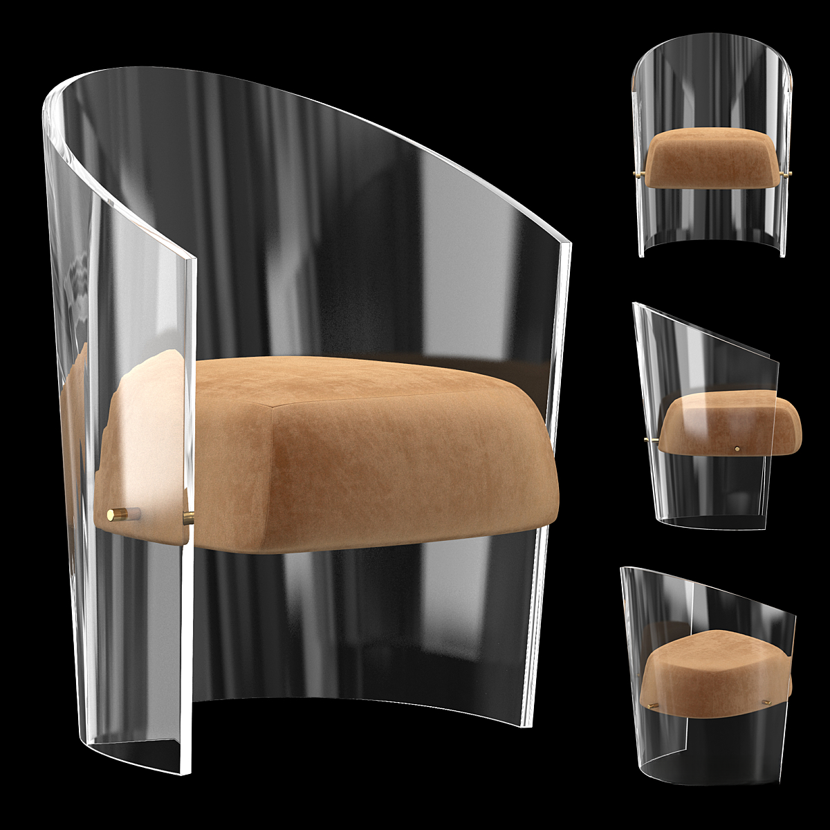 Transparent Modern Chair singlesofa