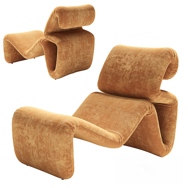 Brown Modern Lounge Chair singlesofa