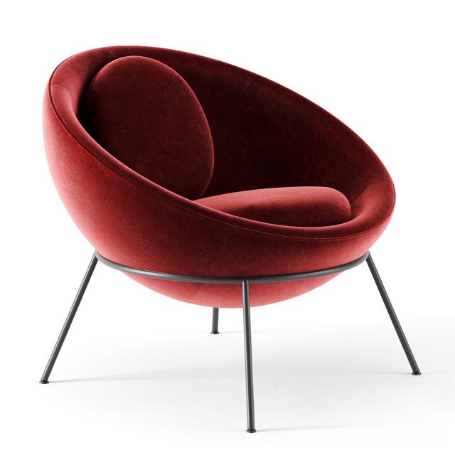 Red Round Chair singlesofa