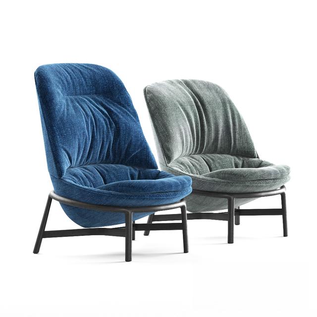 Blue Gray Chair singlesofa