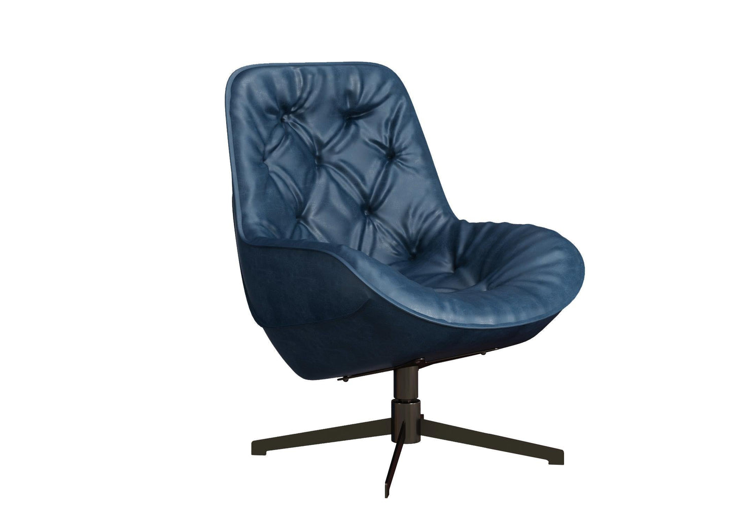 Blue Tufted Modern singlesofa