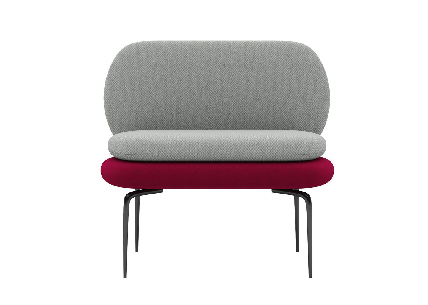 Grey Red Modern singlesofa