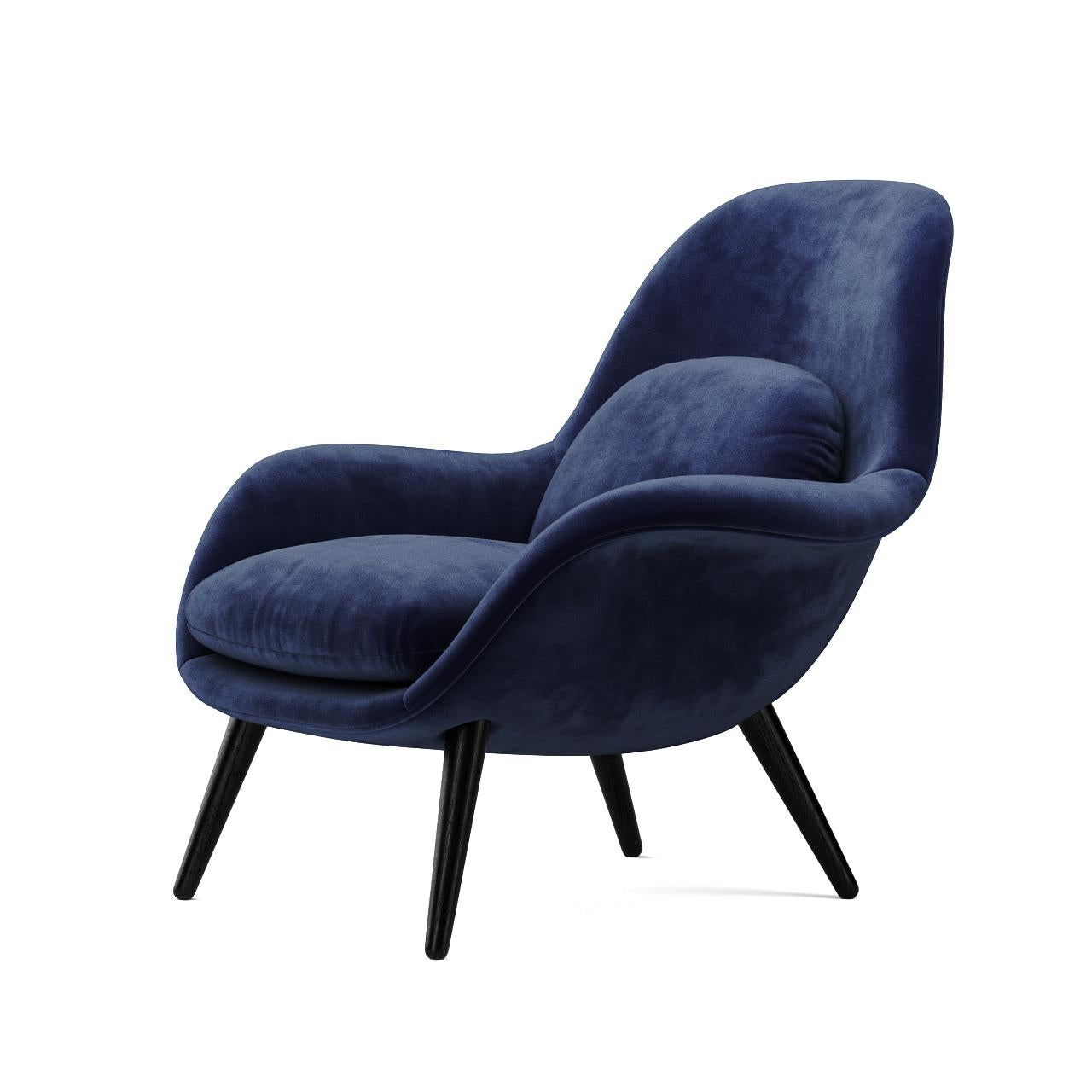 Blue Velvet Modern singlesofa