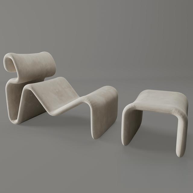 Curved Modern Furniture singlesofa